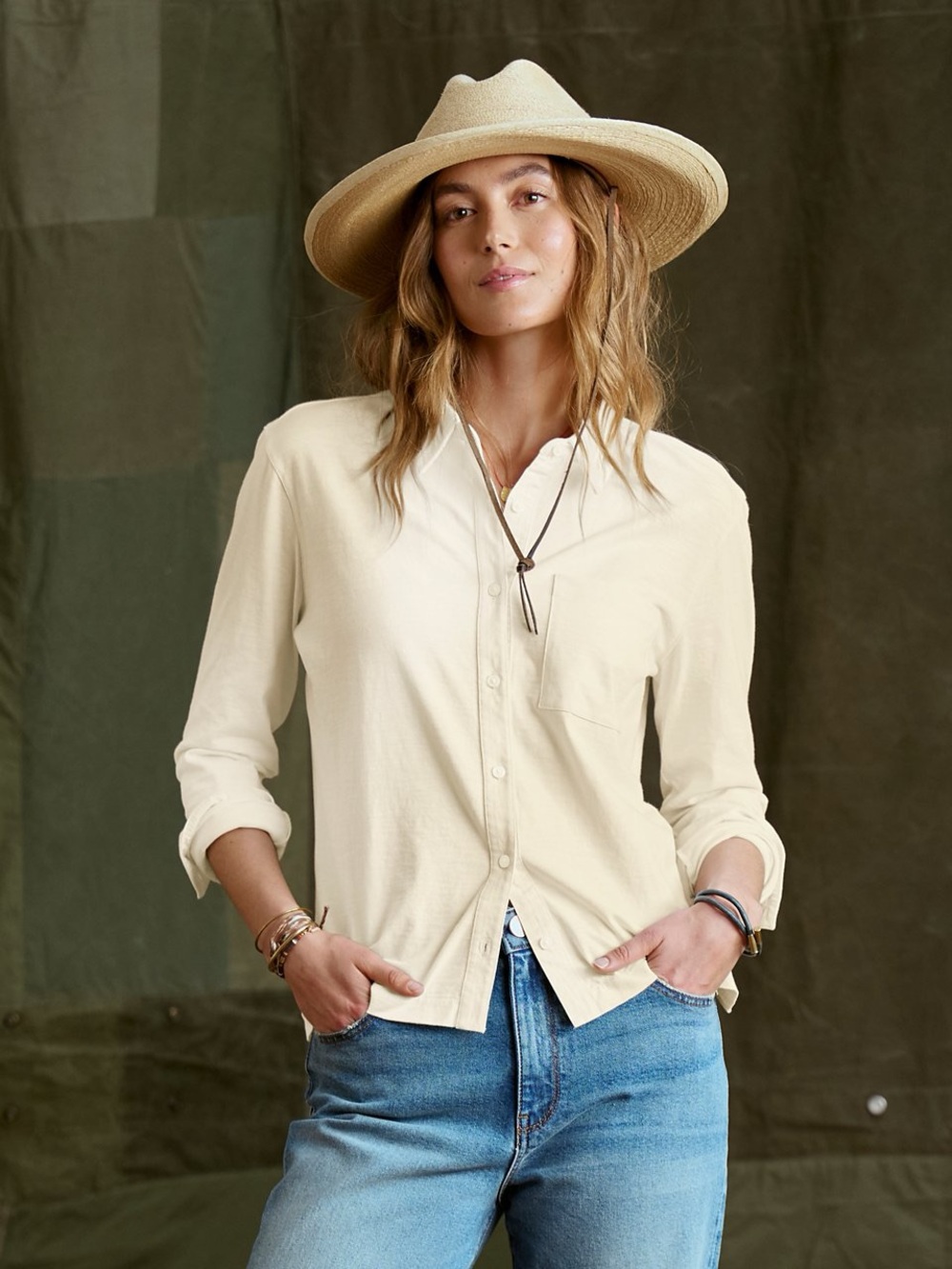 Orvis Women’s Bromley Knit Button-Down Long-Sleeve Shirt Size XS